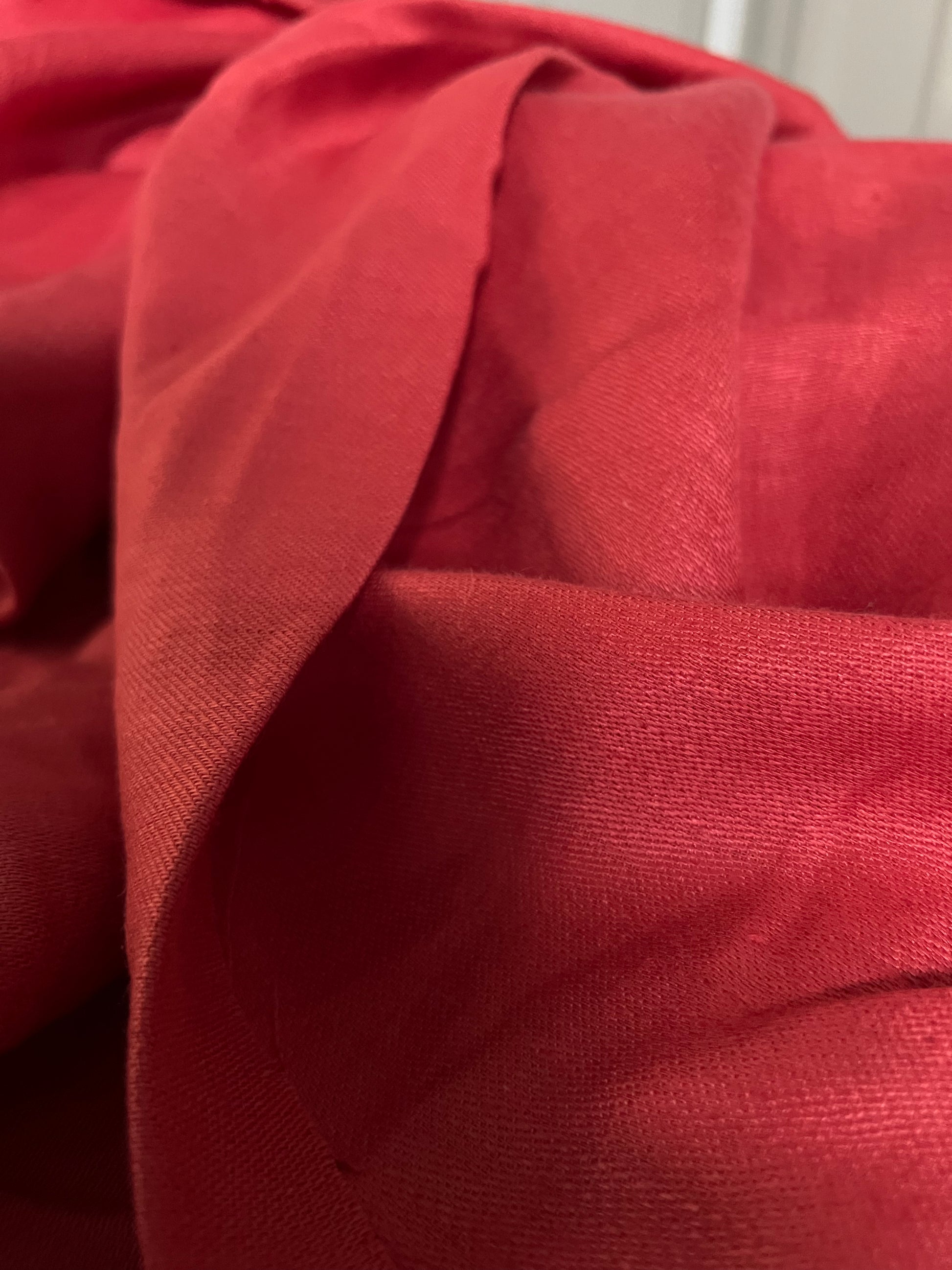 Linen Twill - Pastel Red – Walthamstow Fabrics