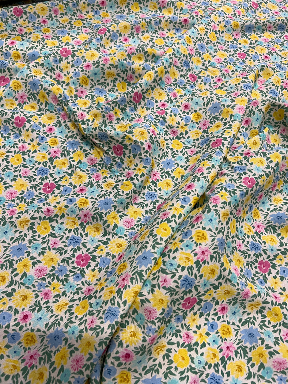 Viscose & Cotton Fabrics | Floral Print Fabrics | Walthamstow Fabrics